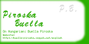 piroska buella business card